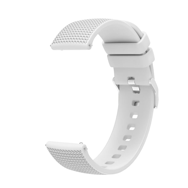 Silikon checkm?nster klockarmband f?r Garmin Vivoactive 3 20mm Vit