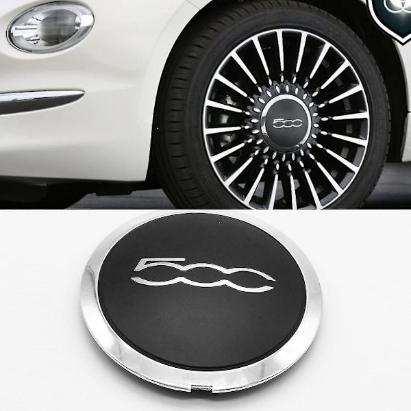 133 mm navikapselit Fiat 500 vanteille Keskihubikapselit Hopea