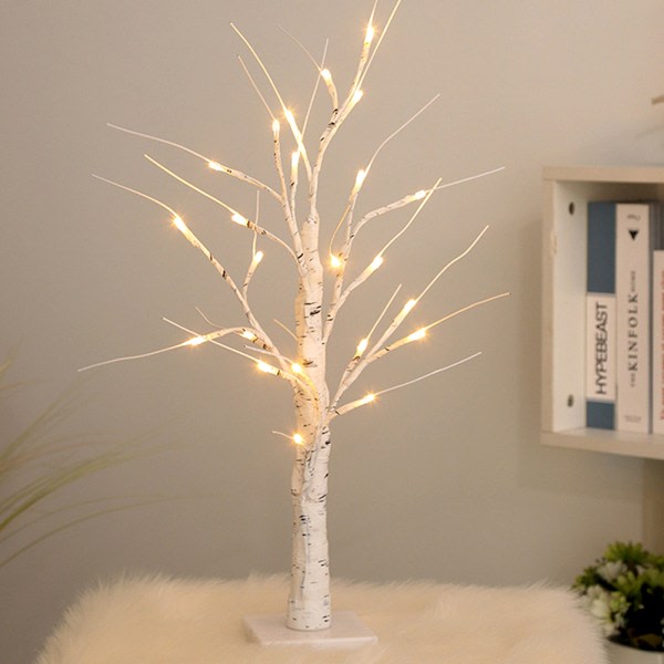 LED julgranslampa prydnad Glödande julgren Ljusdekoration konstgjorda träd jul skrivebordsprydnad