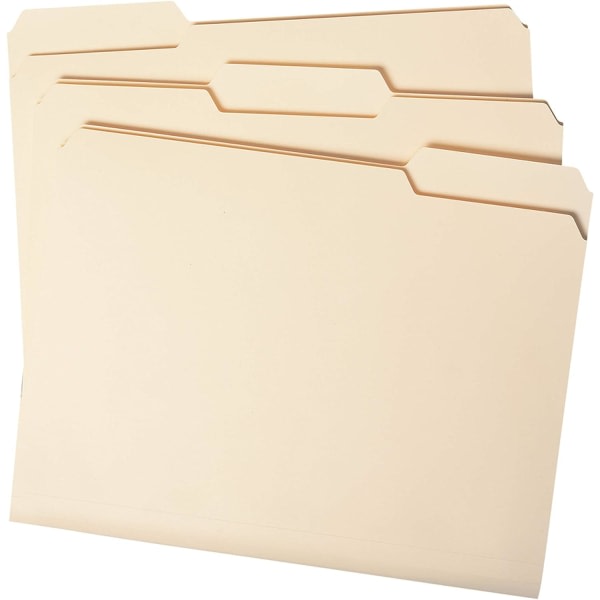 Klippta etiketter, papirmapp, bogstavstørrelse - forpackning om 10 (23*37,5 cm)