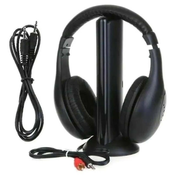 5 i 1 headset trådlösa hörlurar Headset kompatibelt med PC-TV-radio