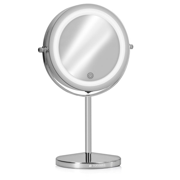 Kosmetisk speil med LED-belysning - speil med 5x forstørrelse