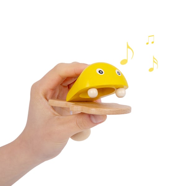Kastanjetter för små fiskar Läromedel Pedagogiska leksaker för barn Musikleksaker Trämusik Fingerkastaneter Små fiskar Bärbar