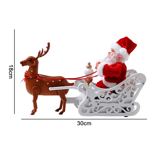 Jul Leksakspresenter Tomten Och Renen Jul Elektrisk Bil Leksak Wit