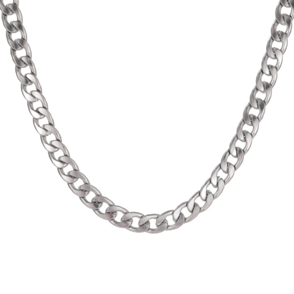 Mode Halsband Herr Nyckelben Kedja Herr Kedja Tillbehör Titanstål Kubansk Länk Kedja 8mm Width 65cm