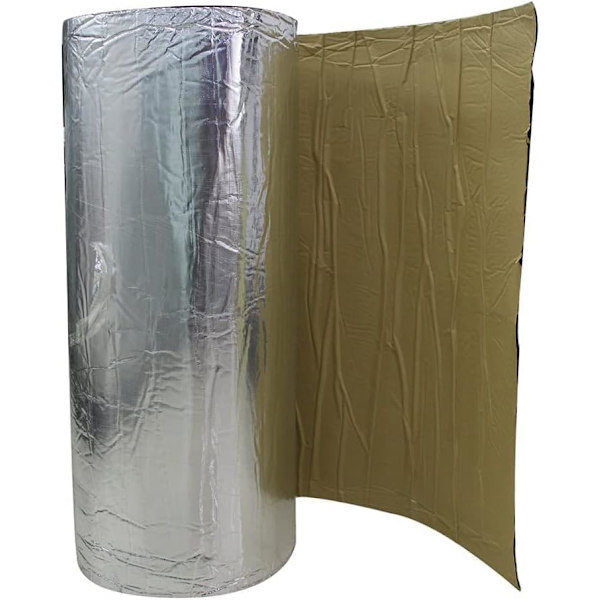 0,5M x 2M 10mm isolasjonsbilmatte, varme- og lydisolering, motorakustisk støydemping, vanntett, varme- og fuktighetsbeskyttelse