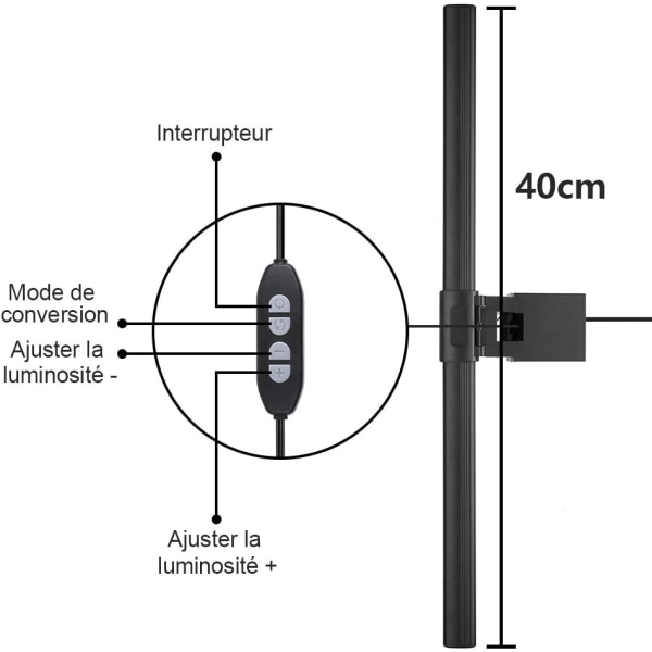 E-Reading LED-lys Elektronisk USB-fjernbetjening 3 farver