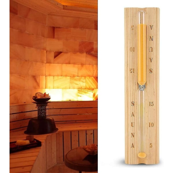 Timeglas til 15 minutters sauna, timeglas med timeglastimer til saunasession, 30c