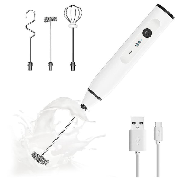 Håndholdt Elvis Piskeris Æggepisker USB Genopladelig Blender Hold Milk Shaker Mixer Foam -ES