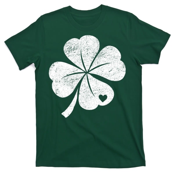 Vintage Irish Clover Heart T-shirt ESTONE XL