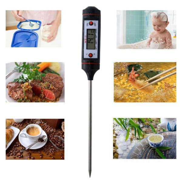 Digital termometer BBQ Grill Kött Cookie Tool Omedelbar läsning Lång sond kötttermometer