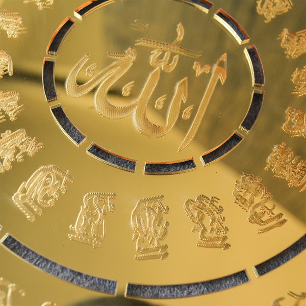 Guld Akryl Spegel Dekorativ Väggspegel Eid Ramadan Dekoration Rund