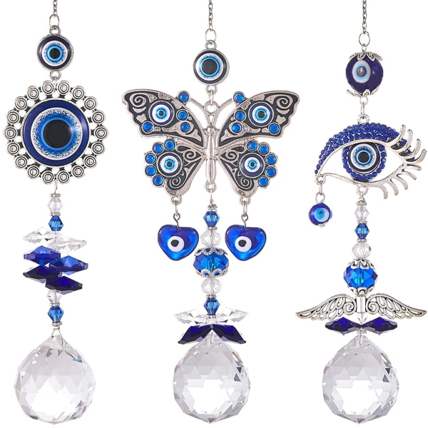 Devil's Eye Crystal Sun Catcher Pendant Wind Chime