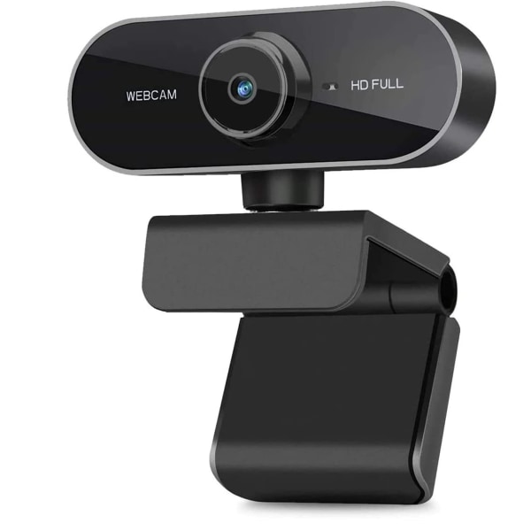 Webcam, med mikrofon og stativ, 1080P webcam til PC bærbar computer