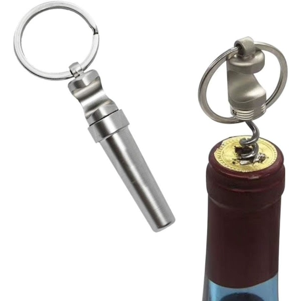 3 i 1 Original Nyckelring Flasköppnare, Corkscrew Screwpull Fathe