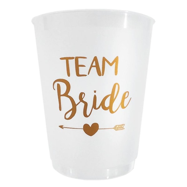 12 stk Team Bride Plastic Cup Hønefest Gjennomsiktig C