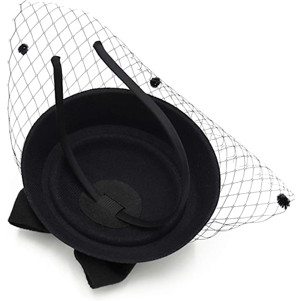 Naisten Jousi Pillbox Fascinator Hat Hääteejuhla Hattu