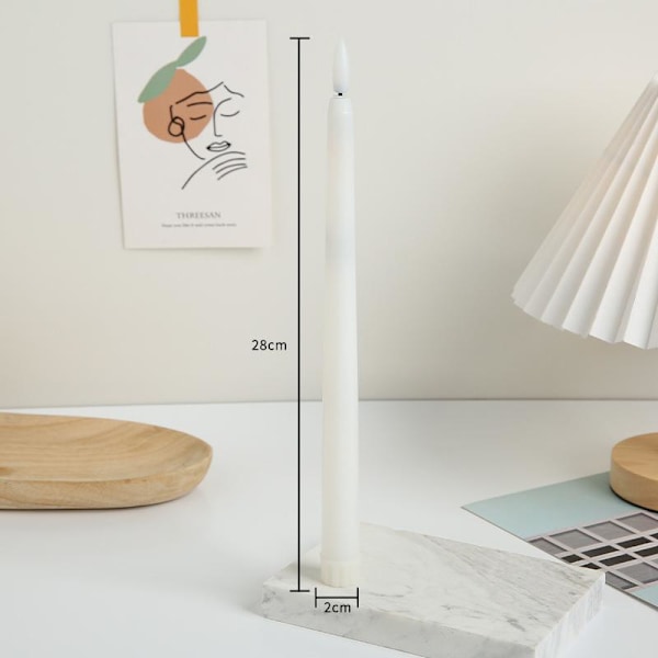 LED-ljus batteriljus långa ljus 6 st 6 stk/beige 6st/Beige