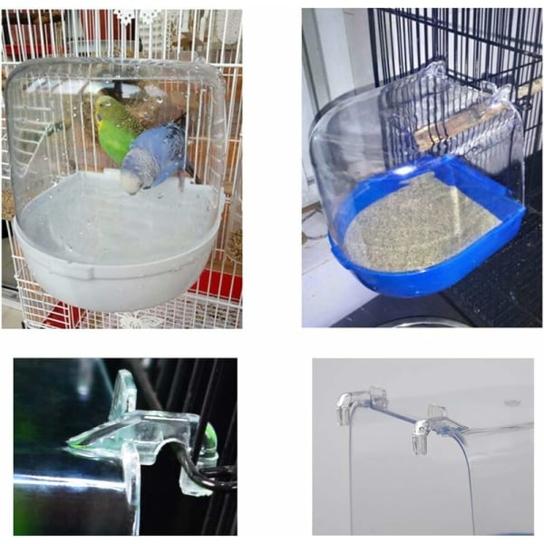 Fågelbad, dusch, sikkert papegobad, hängrör, rengøringsbad, tillbehör for papegojtvättburar, tillbehör för vask af husdjur
