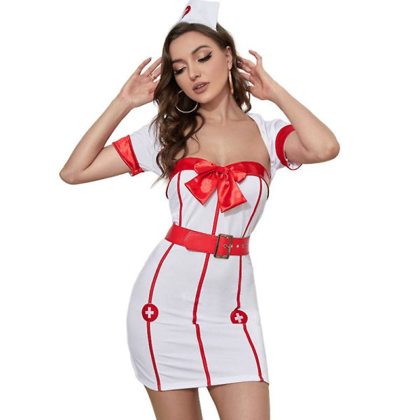 Sexet kostume til kvinder Tøj Babydoll Lingeri Cosplay Sygeplejerske Sæt Skolepige Uniform Fransk Maid Soveværelse Tøj S