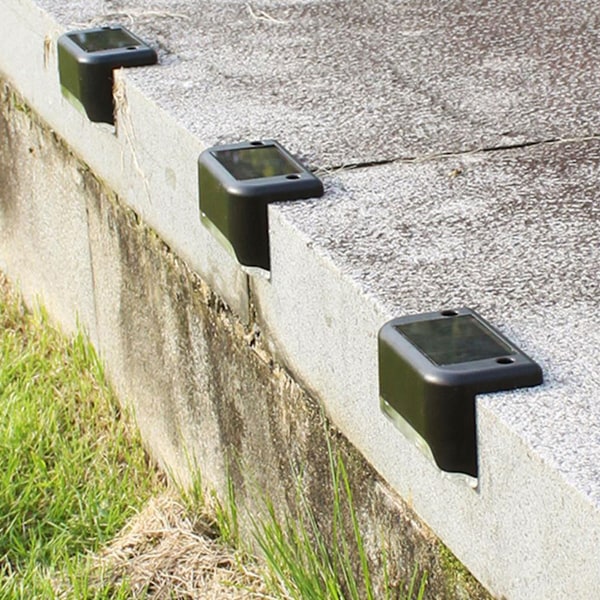 12-pack solcellslampor för utomhusbruk, vattentäta gånglampor med solenergi, automatisk på/av