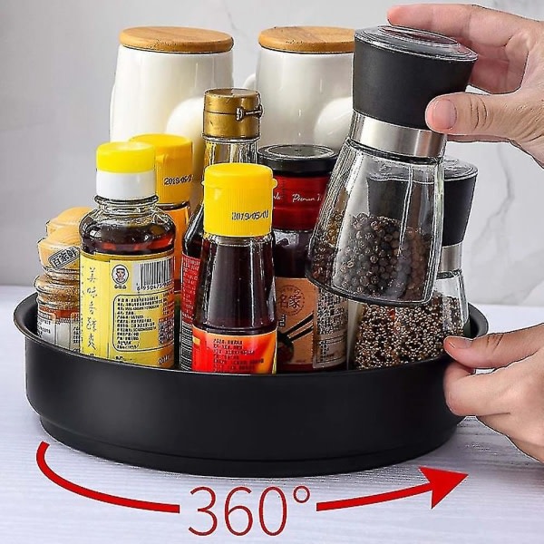 360 Roterande bricka Kök Förvaringsbehållare Kryddburk Snack -s
