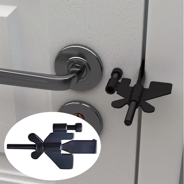 Portable Hotel Door Lock Lock Door Stop Travel Door Security Black