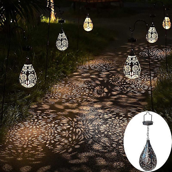 Aurinkovoimalla toimiva Daisy Iron ulkokäyttöön tarkoitettu riippuvalaisin, LED-aitaheijastuslamppu [YDE] Multicolor