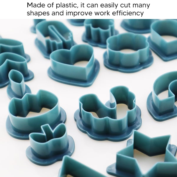 142 stk mørkeblå polymerleire kuttersett plast polymerleire kutterverktøy DIY leire smykker ørepynt gjør sett gaver