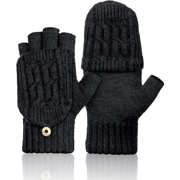 Handschuhe, Damen Winter Warme Handschuhe Cabriolet Halfinger