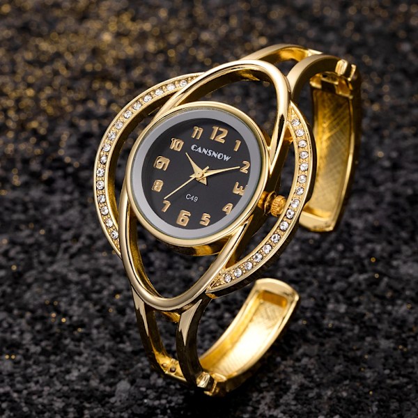 Ylelliset naisten kellot Kristallimuoti Kvartsitimanttirannekoru Naisten rannekello Kultaa Hopea Lahja tyttöystävälle Montre Femm Rose Gold