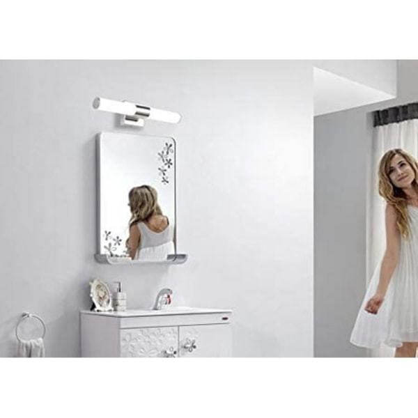 LED-badrumsbelysning, 8W 6000K kallvit badrumslampa, spegellampa (8w 15,7 tum)