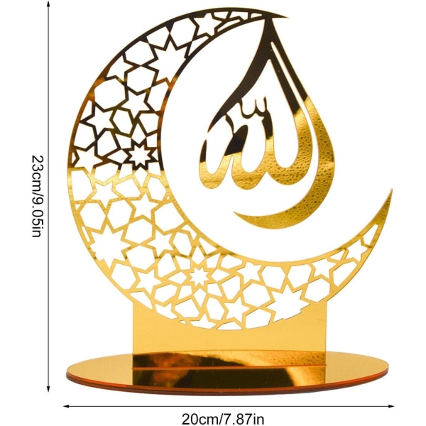 Ramadan Eid -koristelu, akryyli Moon Star Ramadan -pöytäkoristelu