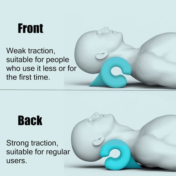 Nackbår for smertelindring i nacken - Nackmoln Cervical Neck Traction Device Kudde for ryggradsjustering, kiropraktisk avslappning av nacke og axlar