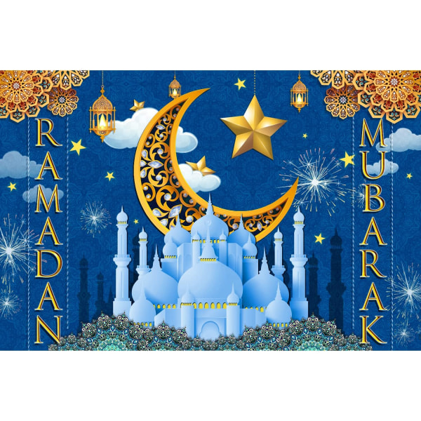 Bakgrund,7x5 Ft Ramadan Mubarak skylt bakgrund för muslim, Ramadan Mubarak dekorationer för hem, Ramadan dekorationer för vägg bakgrund