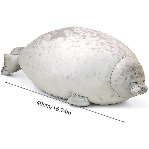 60 cm Seal Kudde Chubby Blob Seal Kudde Söt Seal Gosedjur Bomull Plysch Toy Kudde Kompatibel med Bord Mjuk Seal Kram Kudde Bac 40cm Beige