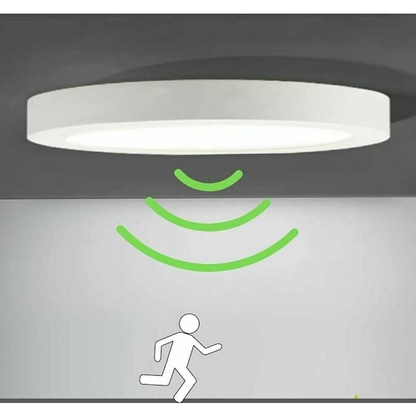 LED Loftlampe med Bevægelsessensor Automatisk Lysarmatur til Udendørs Balkon Garage Indgangsgang Gang Rund Lysarmatur Let at