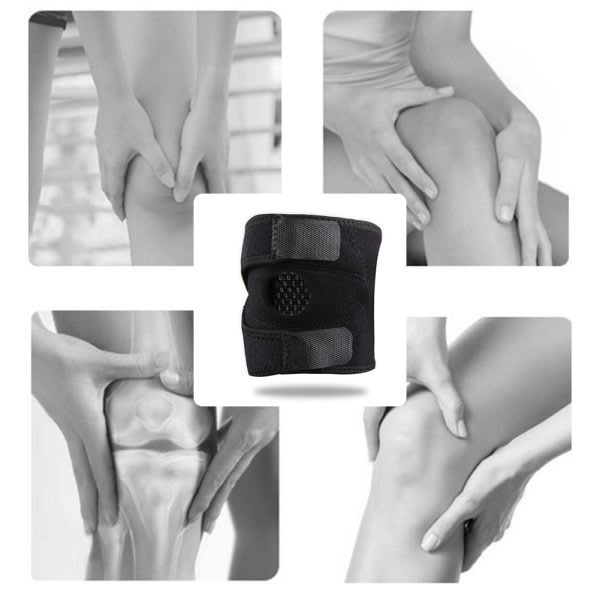 Unisex Sport Hollow Cover Bekväma tjocka knäskydd för muskelsmärta Svart One Size