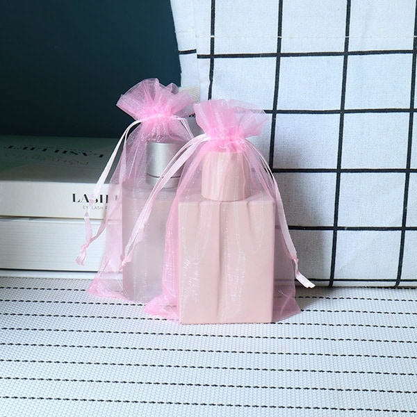 100 kpl 10x15 cm organza-pussi (vaaleanpunainen), organza-pussit, korupussien pakkaus