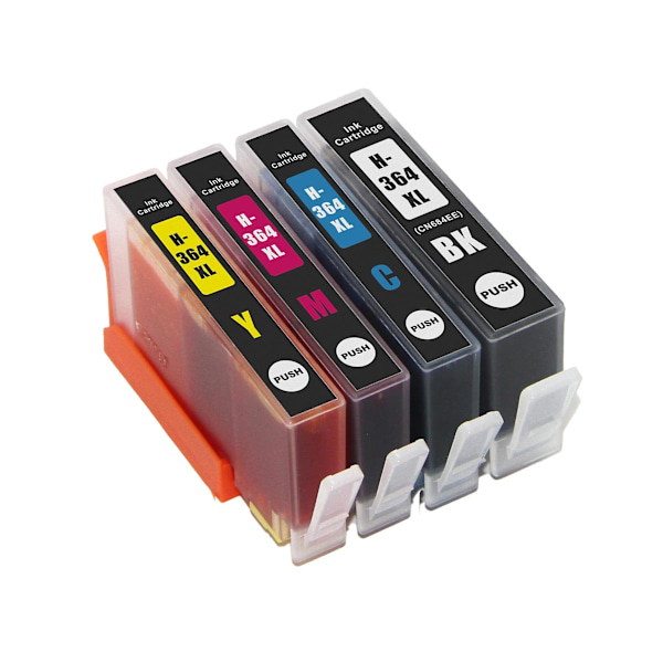 1 Kompatibel set med 4 HP 364 (HP364XL) bläckpatroner