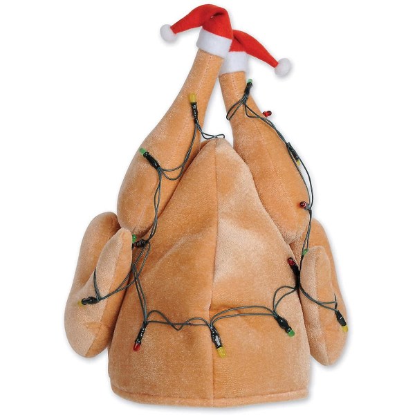 Plysch Light Up Turkiet Hatt Jul Thanksgiving dekorativ kostymtillbehör