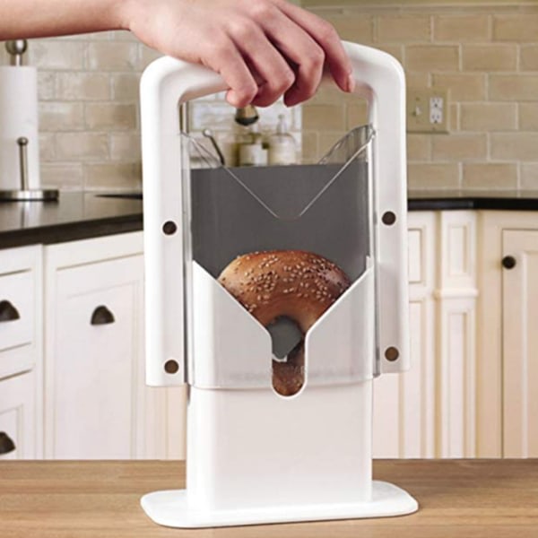 Toast Bagel Guillotine Slicers Snabbskärningsverktyg för no-stick bagels för hemköket Röd