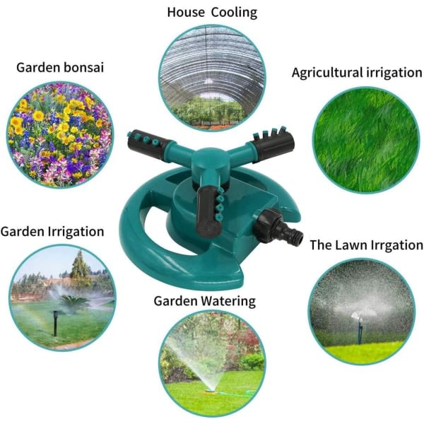 Trädgårdssprinkler - Automatisk grässpridare, justerbar vattenspridare, trädgårdsredskap