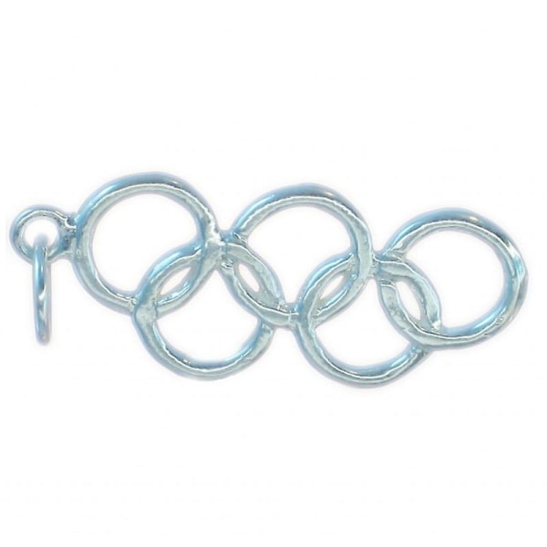 Olympiska ringar Sterling Silver Berlock .925 X 1 Olympiska Spelen Ring Berlocker - 4921