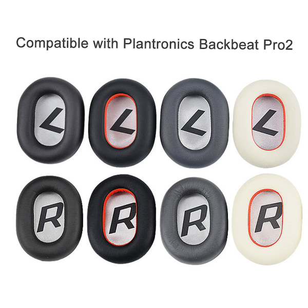 2st utbytesöronkuddar Öronkudde för Plantronics Backbeat Pro 2 Over Ear trådlösa hörlurar (färg: svart)
