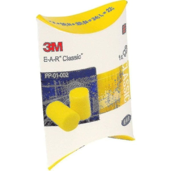 3m Ear Classic -korvatulpat, 50 paria pakattuna pareittain, keltainen, Snr = 28db, Ear Defenders 2024rui