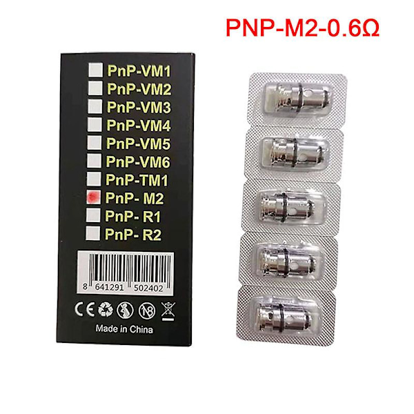 5 kpl Voopoo PNP Coil Vm1/vm3/vm5/r1/m2 Atomisointi Vaihtoydin [FW] E
