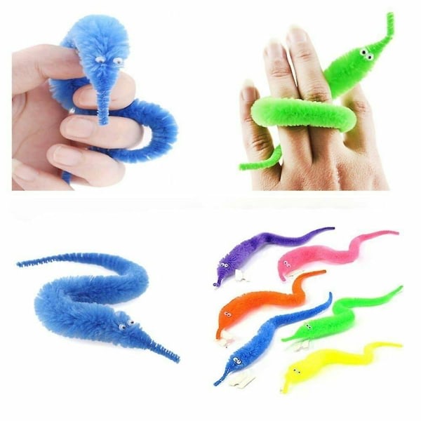 9st Magic Worm Toys, wiggly Twisty Fuzzy Worm Toys