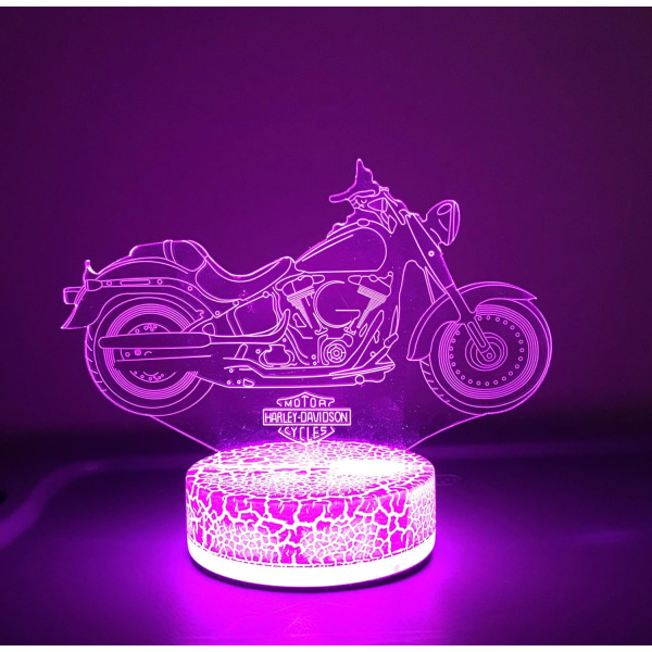 Harley Davidson Motorcycle Lampa Nattljus Presenter 3D 7 Färg