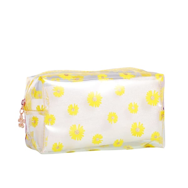 Clear Daisy Makeup Bags Flower Cosmetic Bag Travel Wash